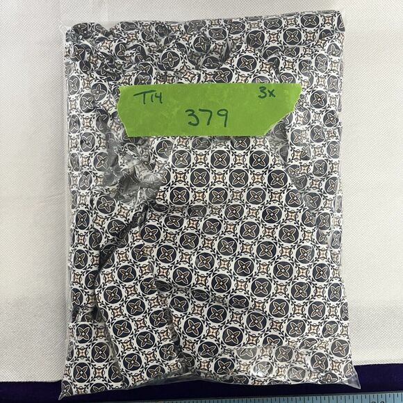 Paulo Solari Men's Performance Button-Up Long Sleeve Shirt Geo Pattern Size 3XL - Picture 9 of 9